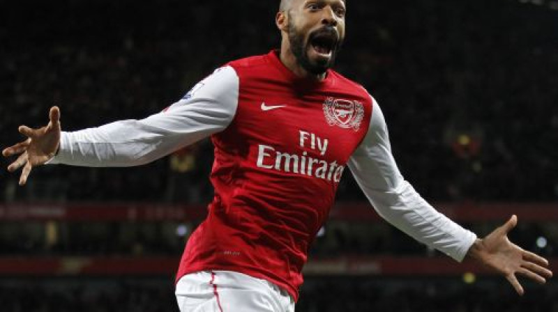 Tjerī Anrī atgriešanās "Arsenal" izdevās lieliska
Foto: AFP/Scanpix