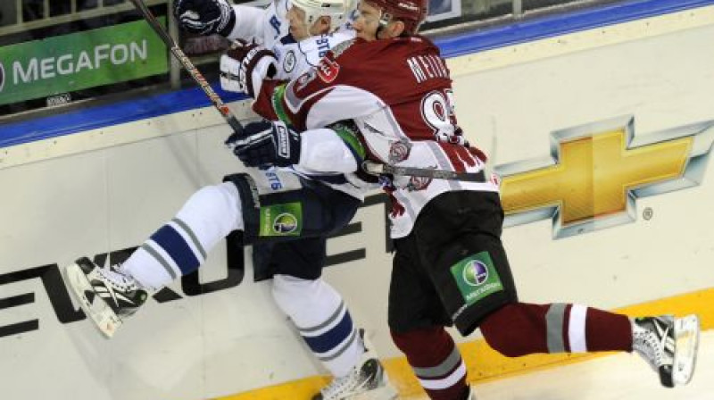 Smagajā spēlē katrs spēka paņēmiens spēlēja nozīmīgu lomu
Foto: Romāns Kokšarovs, Sporta Avīze, f64