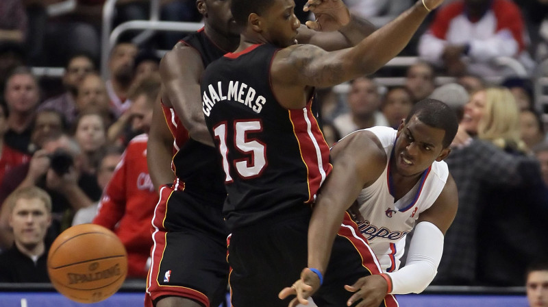 Kriss Pols kļuva par rezultatīvāko "Clippers" uzvarā pār "Heat"
Foto: AFP/Scanpix