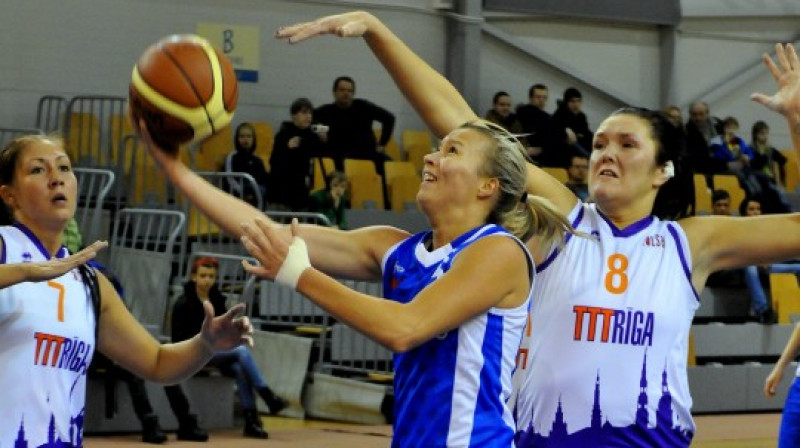 Anda Eibele: 27 punkti pret TTT Rīga.
Foto: Romualds Vambuts, sportacentrs.com