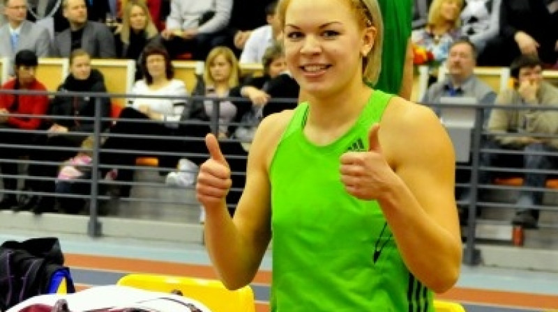 Aiga Grabuste jau sezonas sākumā ir teicamā sportiskajā formā
Foto: Romualds Vambuts, Sportacentrs.com