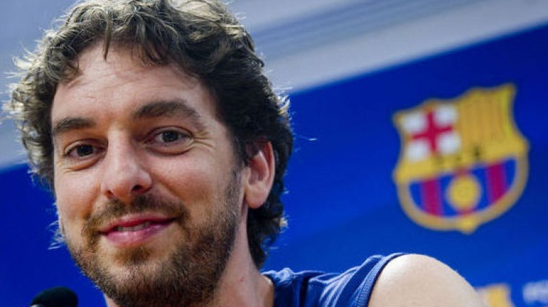 Pau Gazols 2011. gada 6. oktobrī "Palau Blaugrana" zālē Barselonā
Foto: AFP