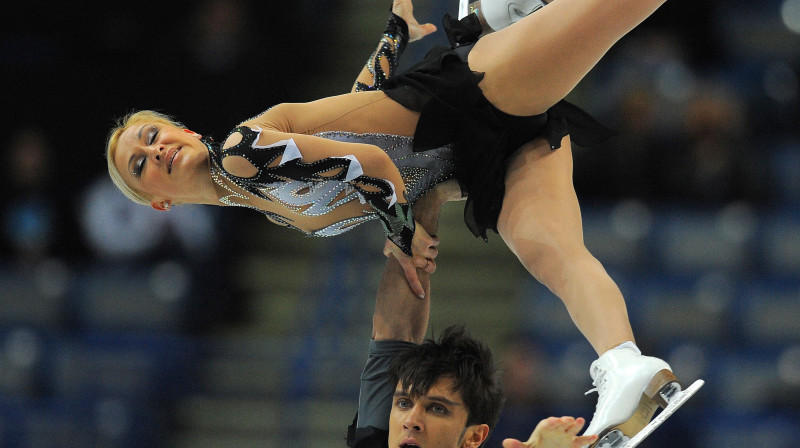 Tatjana Volosožara un Maksims Trankovs darbībā
Foto: AFP/Scanpix