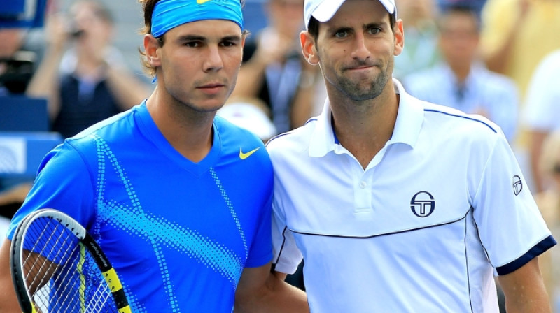 Rafaels Nadals pret Novaku Džokoviču 2011.gada finālā Ņujorkā
Foto: AFP/Scanpix
