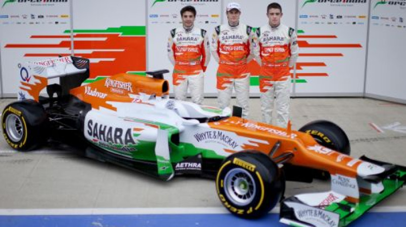 "Force India" piloti pie jaunā modeļa
Foto: AFP/Scanpix