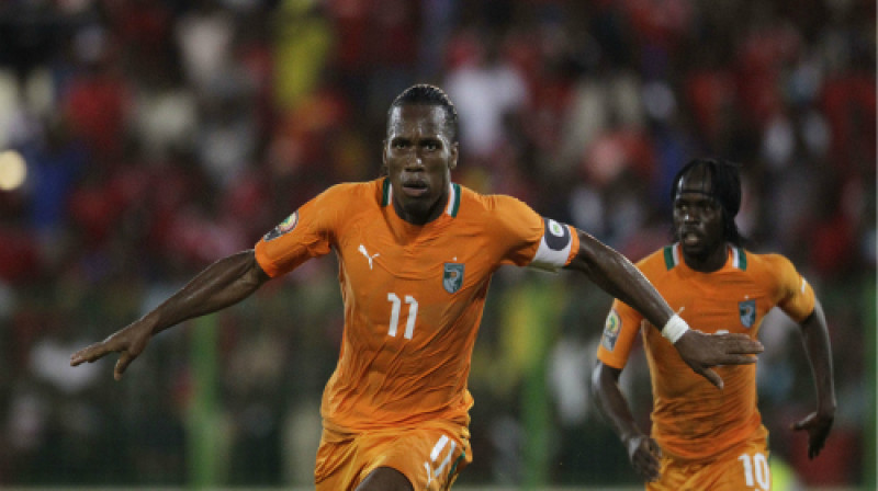 Didjē Drogbā ieved "ziloņus" pusfinālā
Foto: AP/Scanpix