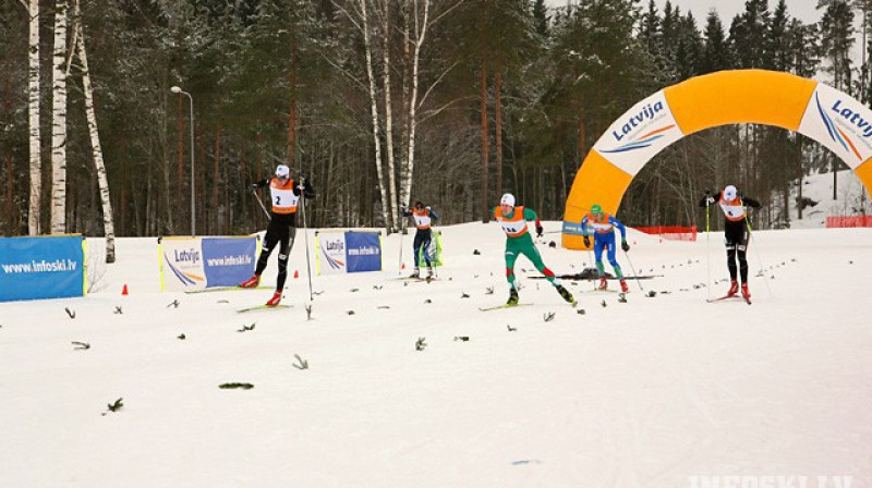 Fināls vīriešiem sprintā 2011.gada februārī Madonā. Foto: Infoski.lv