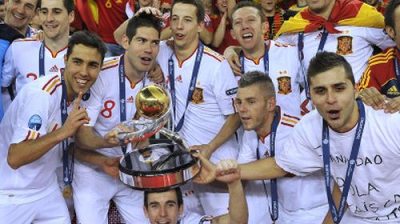 Spānija svin kārtējo Eiropas čempiones titulu
Foto: AFP/Scanpix