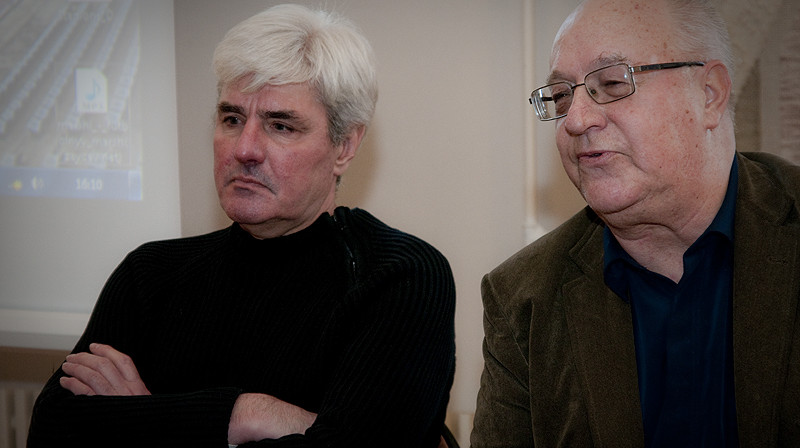 Ilmārs Verpakovskis un Andžils Remess.
<br>
Foto: Aigars Prūsis