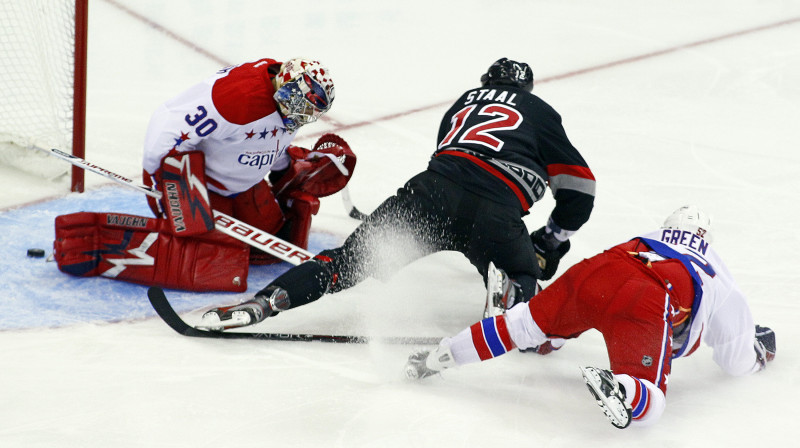 Ēriks Stāls gūst savus pirmos vārtus spēlē
Foto: AP/Scanpix