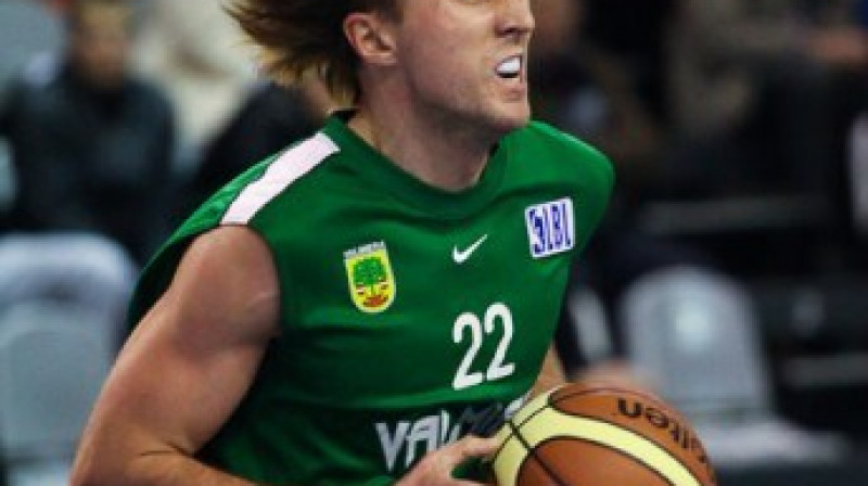 Jānis Porziņģis un BK Valmiera: sarežģīta vizīte Jelgavā.
Foto: Jānis Priedītis