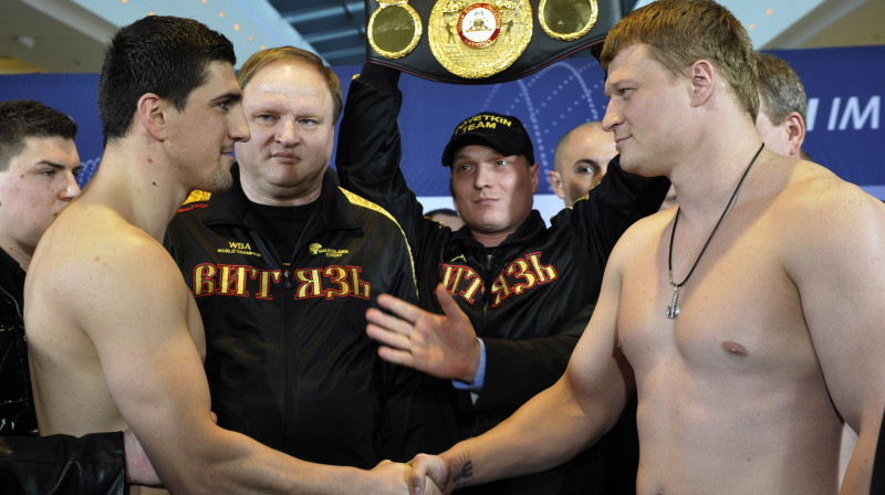 Marko Huks un Aleksandrs Povetkins
Foto: AFP/Scanpix