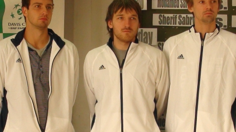 Ernests Gulbis, Deniss Pavlovs un Andis Juška
Foto: Jānis Cīrulis, Sportacentrs.com