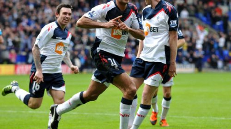 "Bolton" atzīmē pirmo vārtu guvumu
Foto: AP/Scanpix