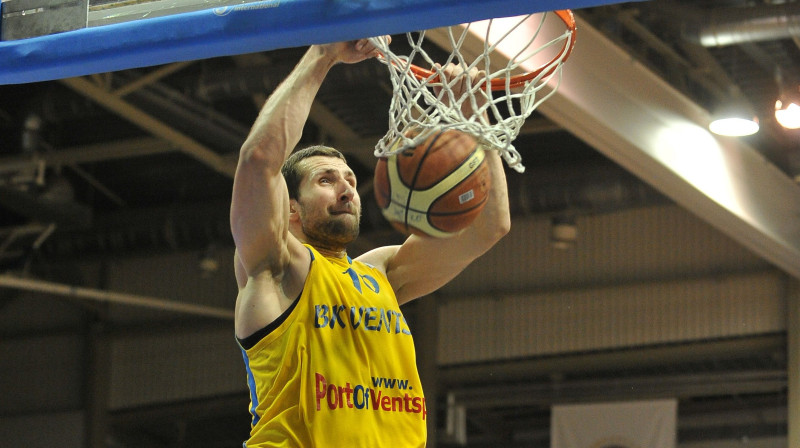 Ronalds Zaķis: viens no ventspilnieku rezultatīvākajiem spēlētājiem FIBA Izaicinājuma kausa pirmajās spēlēs.
Foto: bkventspils.lv