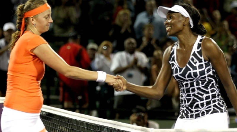 Petra Kvitova un Venusa Viljamsa
Foto: AFP/Scanpix