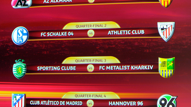 UEFA Eiropas līgas ceturtdaļfinālu dueļi 
Foto: AFP/Scanpix