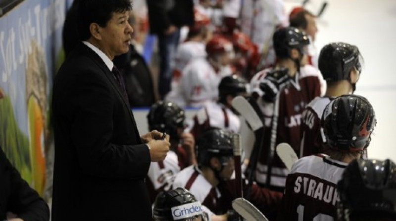 Teds Nolans un Latvijas izlase
Foto: Romāns Kokšarovs, Sporta Avīze, f64