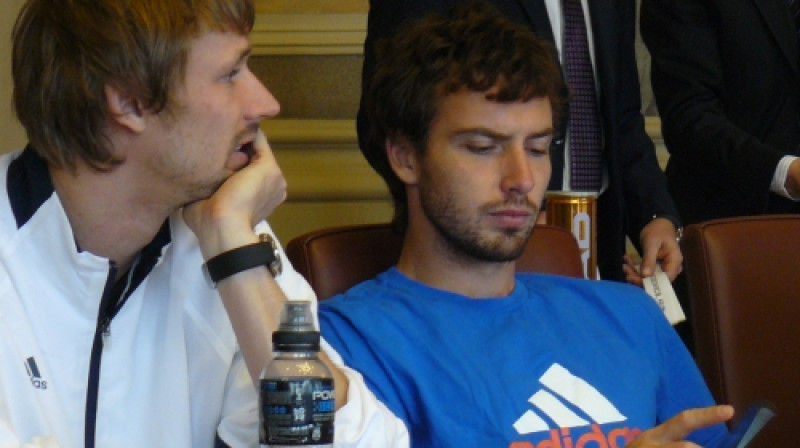 Andis Juška un Ernests Gulbis
Foto: Jānis Cīrulis, Sportacentrs.com
