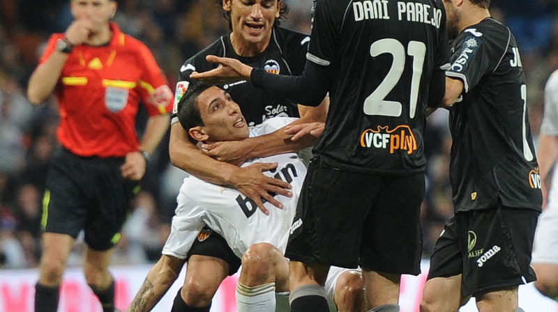 "Real" un "Valencia" cīņā neiztika arī bez asumiem 
Foto: AFP/Scanpix