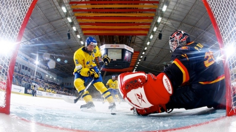 Patriks Kleins šovakar kapitulēja astoņas reizes
Foto: IIHF