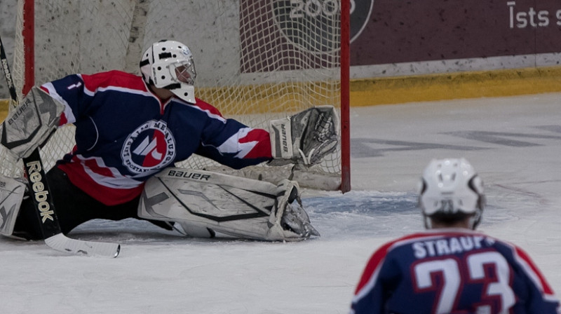 Nauris Grīnvalds šovakar glābt nespēja
Foto: Liepājas metalurgs