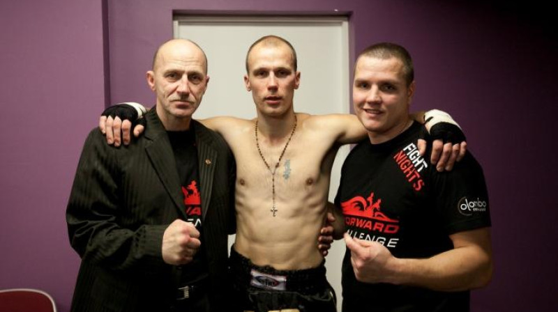 Vladimirs Lavrinovičs (no kreisās), Mareks Lavrinovičs un Arnis Ritenieks
Foto: Uģis Grantiņš