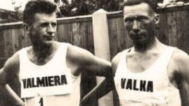 Daliņš un Liepaskalns - divi izcili Latvijas un pasaules mēroga soļotāji.
Foto: sportamuzejs.lv