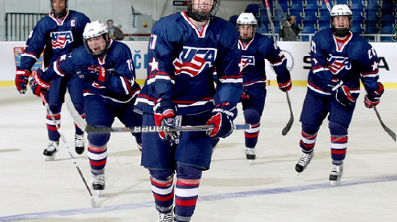 ASV hokejistiem būs iespēja ceturto reizi pēc kārtas izcīnīt zeltu
Foto: IIHF