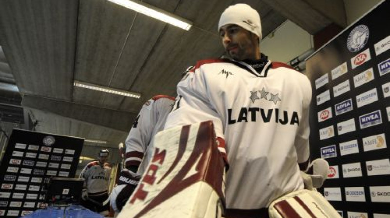 Edgars Masaļskis šovakar sargās Latvijas izlases vārtus
Foto: Romāns Kokšarovs, Sporta Avīze, F64