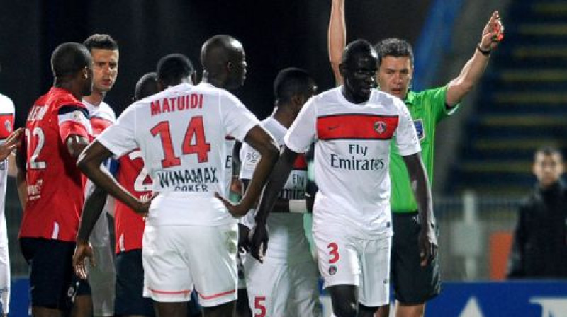 Mamadū Sako noraidījums ievērojami attālināja PSG no čempiona titula
Foto: AFP/Scanpix