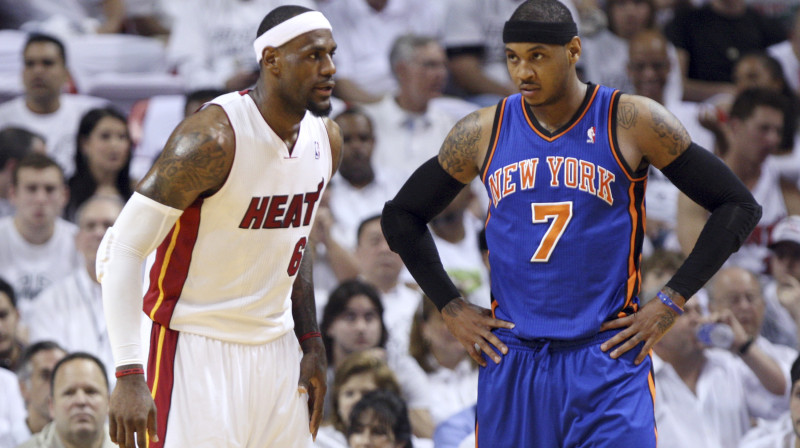 Lebrons Džeimss un Karmelo Entonijs
Foto: AP/Scanpix