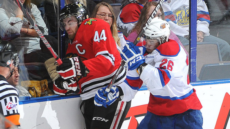 Kristiāns Pelšs veic spēka paņēmienu
Foto: www.oilkings.ca