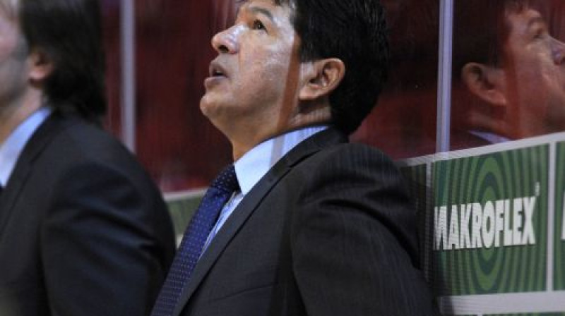 Skats uz tablo mums spēles beigās neko labu nerādīja
Foto: Romāns Kokšarovs, Sporta Avīze, F64