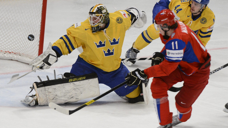 Jevgēņijs Malkins šovakar izcēlās ar pieciem rezultativitātes punktiem 
Foto: Scanpix Sweden