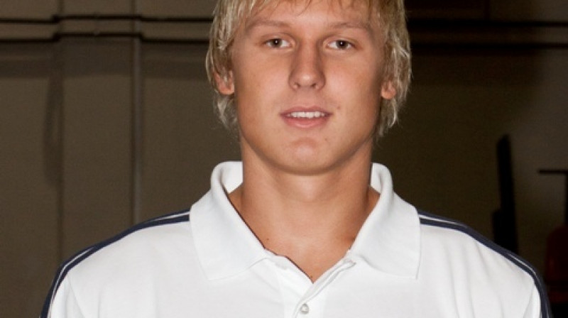 Jānis Timma: 21 punkts un 10 atlēkušās bumbas Latvijas U20 labā uzvarētajā spēlē ar Gruzijas komandu.
Foto: basket.lv