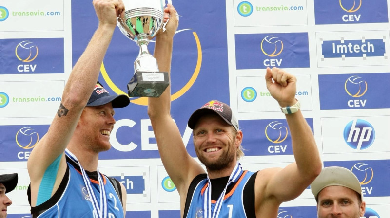 Eiropas čempioni vīru konkurencē - Jonass Rekermans un Juliuss Brinks
Foto: cev.lu