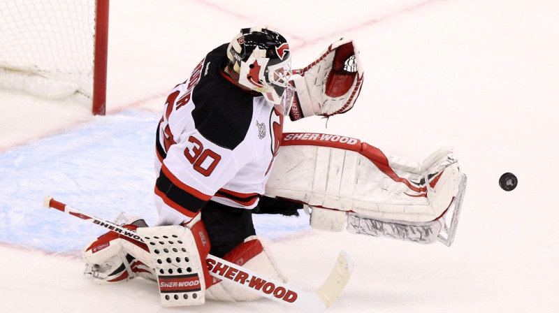 Martins Brodērs šonakt atvairīja 21 pretinieku metienu
Foto: AFP/Scanpix