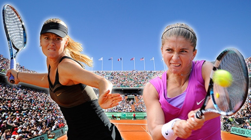 Marija Šarapova un Sāra Erani
Foto: www.rolandgarros.com