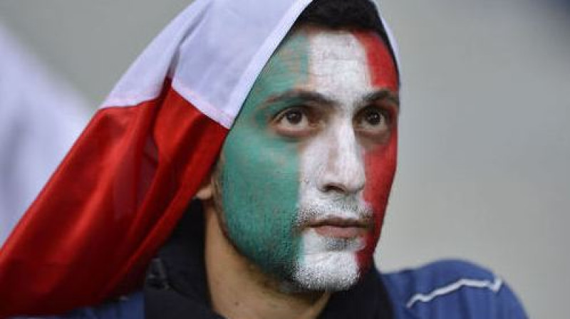 Viens no retajiem Itālijas faniem Poznaņā
Foto: AFP/Scanpix