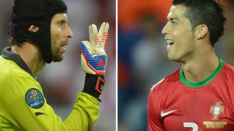 Petrs Čehs un Krištianu Ronaldu
Foto: AFP/Scanpix