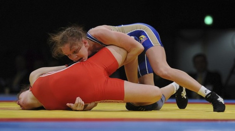 Karalīna Tjapko (sarkanajā formā)
Foto: daylife.com