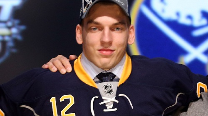 Latvijas pēdējo gadu lielākais hokeja talants - Zemgus Girgensons. Foto: AFP/Scanpix