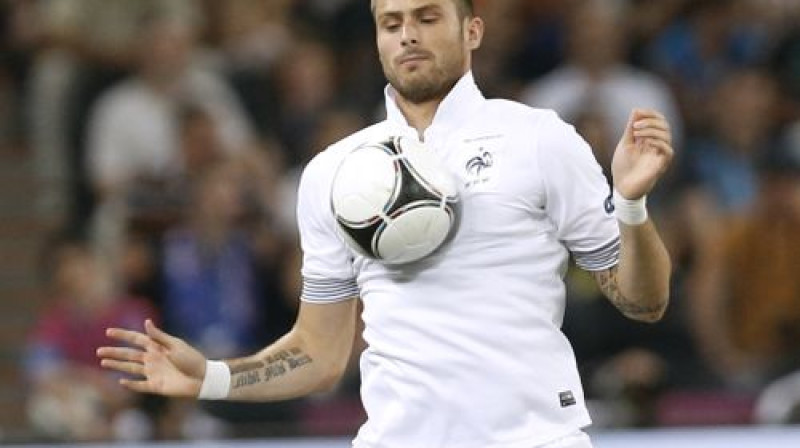 Olivjē Žirū Eiropas čempionātā piedalījās trīs spēlēs, laukumā netiekot vienīgi pret Angliju
Foto: AFP/Scanpix