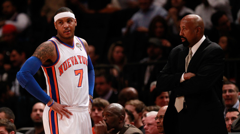 Karmelo Entonijs un Maiks Vūdsons
Foto: AFP