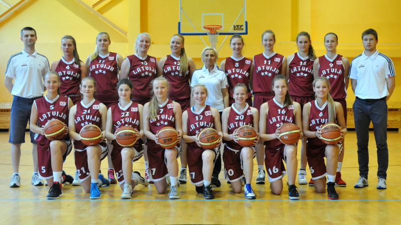 Latvijas U16 izlase.
Foto: Romualds Vambuts