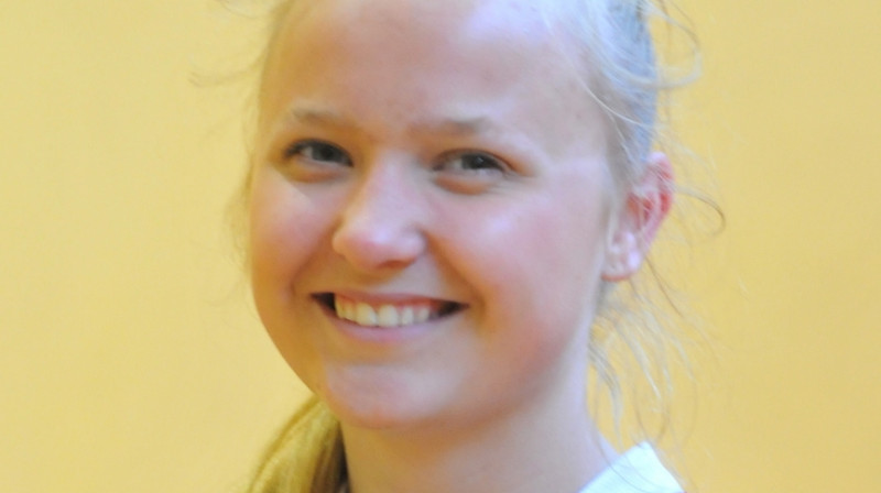 Beāte Markāne: 5 precīzi trīspunktnieki no 11 Baltijas kausa izcīņas spēlē ar Igaunijas U16 izlasi.
Foto: Romualds Vambuts