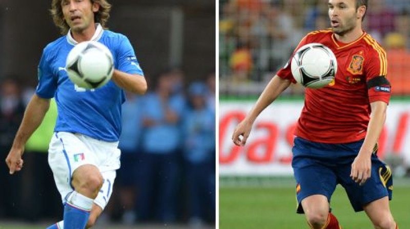 Andrea Pirlo pret Andresu Injestu - kurš pussargs līksmos šovakar?
Foto: AFP/Scanpix