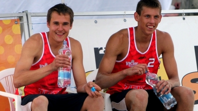Armands Āboliņš un Haralds Regža
Foto: beachvolley.lv