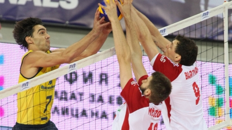 Polijas bloks šodien bija labāks par Brazīlijas uzbrukumu
Foto: http://www.fivb.org
